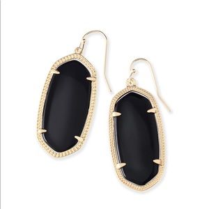 Black & Gold Kendra Scott Elle earings